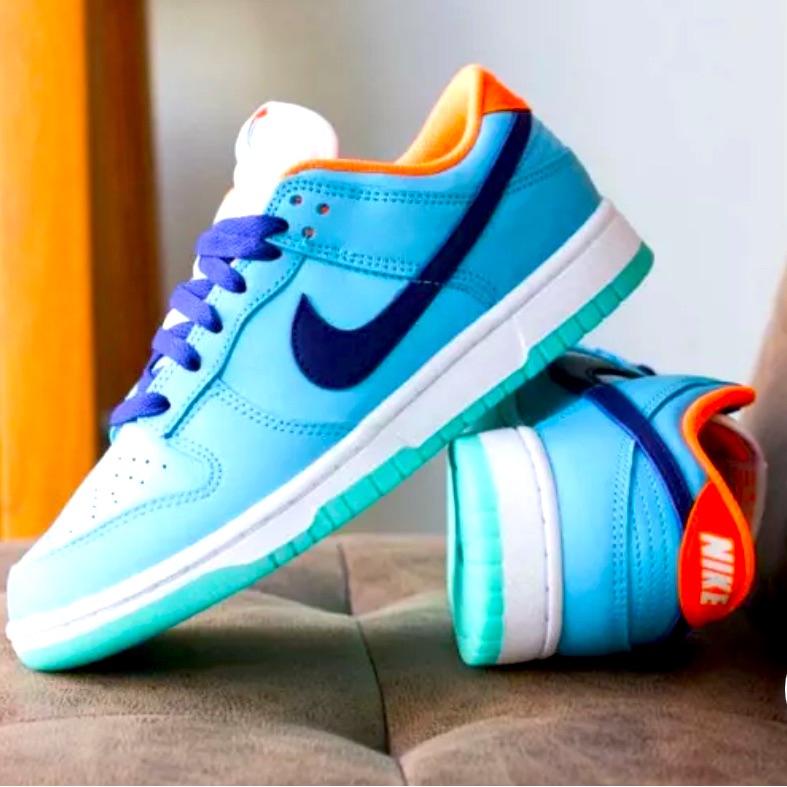 Nike Dunk Low Se Baltic Blue Total Orange Men's Sizes 7. 8.5, 9. Available